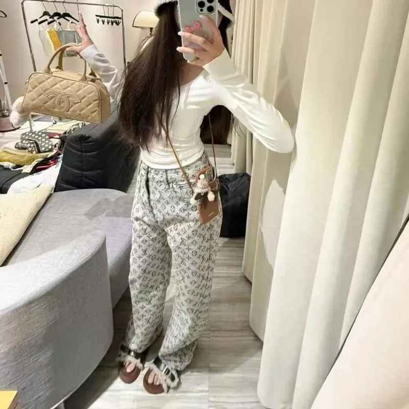 『S-L』取り入れたい トレンド 高品質 ゆるい 快適 着瘦せ クラシック レトロ 合わせやすい ジーンズ