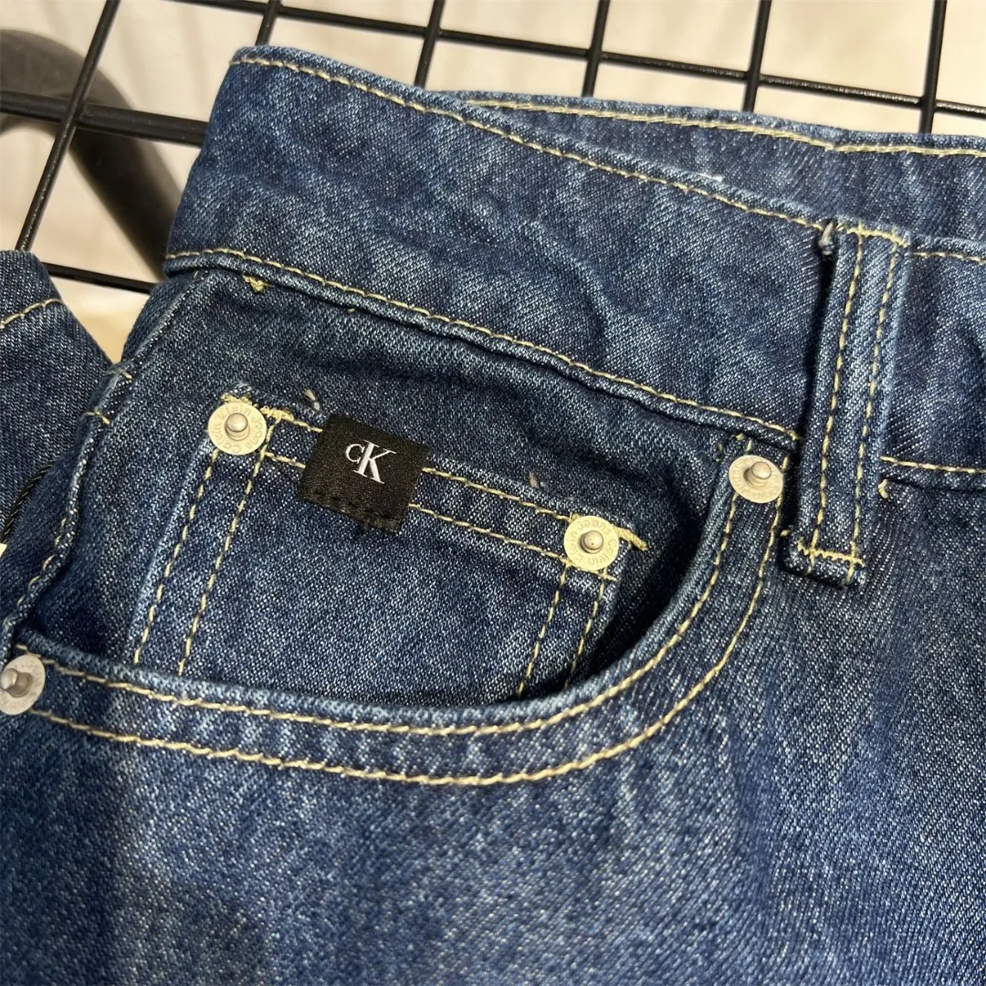 『S-L』合わせやすい 質感のいい シンプル ラフ エッジィ モダン デニム ジーンズ