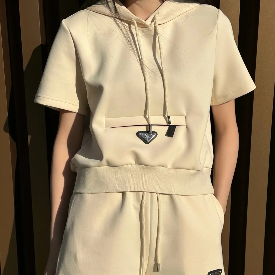 『S-L』若見え カジュアル 立体感 痩せ見え フード付き 半袖 ショートパンツ セットアップ