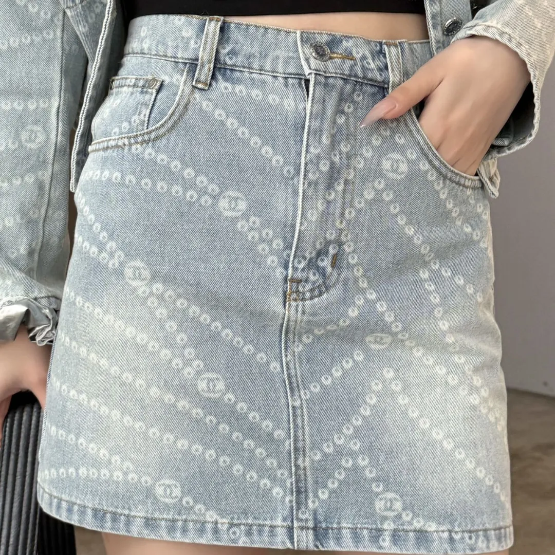 『S-L』ツイル 100%コットン デニム素材 酵素ウォッシュ加工 色落ちしにくい デニムジャケット ハイウエストミニスカート