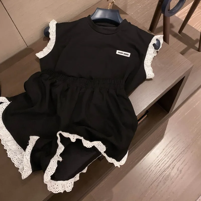 『S-L』超人気商品 高品質トレンド カジュアル 快適 着瘦せレース 引き紐 セットアップ