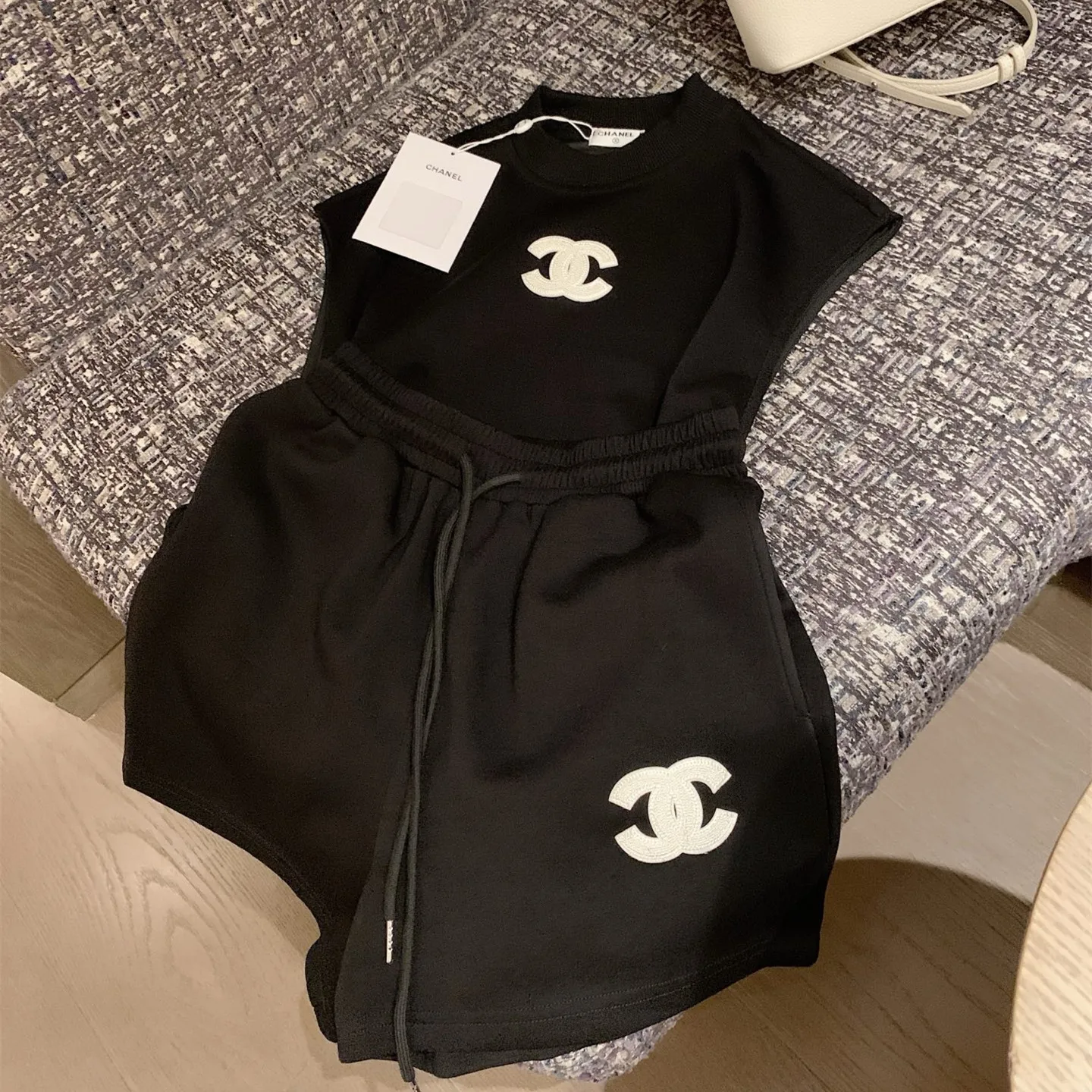『S-L』若見え 高級 シンプル 快適 ヴィンテージ ベスト ショートパンツ セットアップ