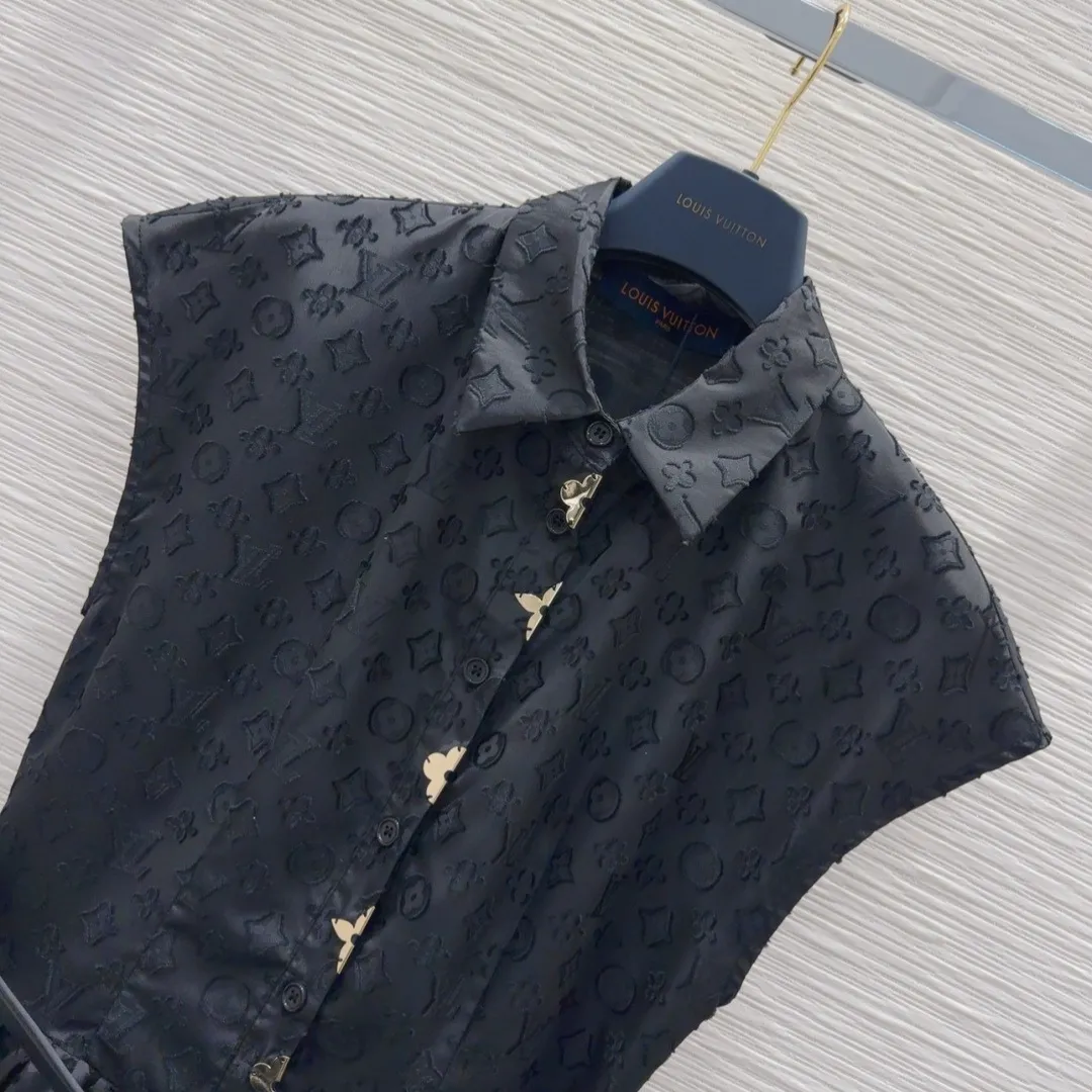 『S-L』大人の定番 快適 新作 セレブリティ 定番 プリント ノースリーブ 切り替え ワンピース