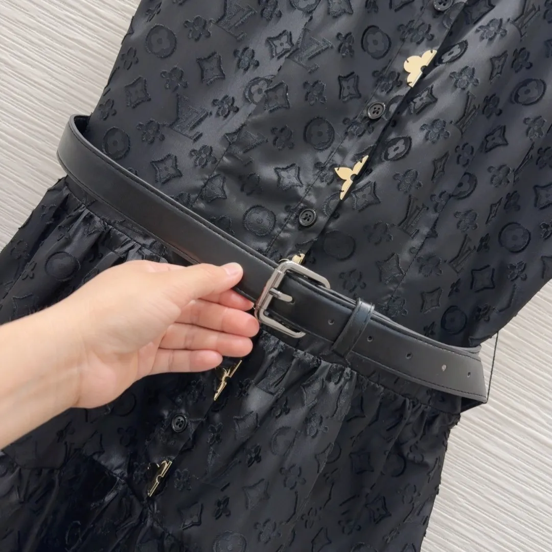 『S-L』大人の定番 快適 新作 セレブリティ 定番 プリント ノースリーブ 切り替え ワンピース